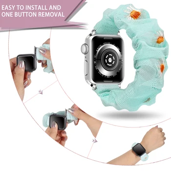 Solo Elastic Curea Elastica pentru Apple Watch Band SE 6 5 4 3 2 38 40 42 44mm Sifon Banda pentru Iwatch Seria 6 5 Brățară