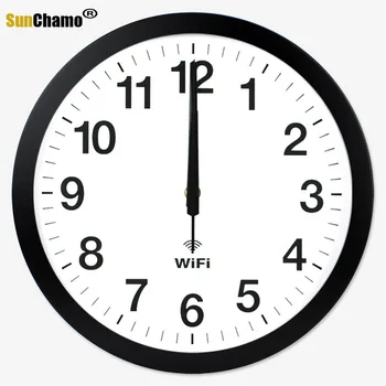 Elegant, Inteligent WIFI Automat Timpul de Sincronizare de Rețea Ceas Mut Ceas de Perete Modern Living Minimalist Cuarț Ceas Acasă