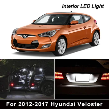 8 Buc LED-uri Canbus Interior Bec pachet Kit Pentru anii 2012-2017 Hyundai Veloster Dom Harta Lumină de inmatriculare