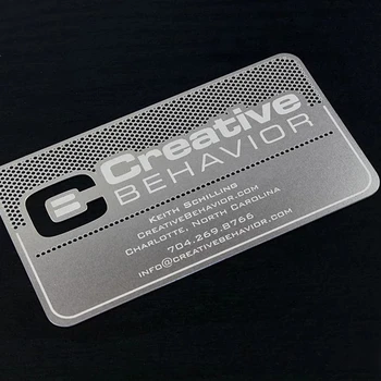 Cele mai noi ieftine din oțel de argint de metal business card