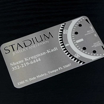 Cele mai noi ieftine din oțel de argint de metal business card