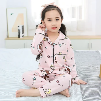 Baieti Pijamale de Bumbac 2020 Toamna Iarna cu Maneca Lunga pentru Copii Cârpă Fata Pijamale Seturi de Cald Fete Pijamale Seturi de Copii Acasă Pânză