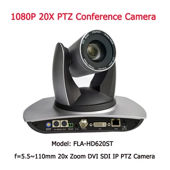 1080p60 HD SDI DVI 1080P Video-Conferință Camera IP PTZ Zoom Optic 20X Pentru live streaming de difuzare sistem
