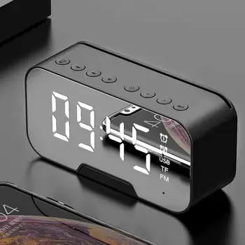 LED Oglinda Ecran Ceas cu Alarmă Ceas de Masa Digital Ceas Despertador fără Fir Bluetooth Boxe 5.0 FM Mână-Apel gratuit masa Decor de Masă
