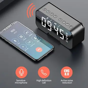 LED Oglinda Ecran Ceas cu Alarmă Ceas de Masa Digital Ceas Despertador fără Fir Bluetooth Boxe 5.0 FM Mână-Apel gratuit masa Decor de Masă