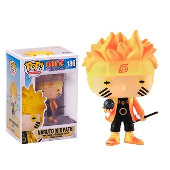 Pop anime NARUTO Uzumaki Naruto Sasuke Uchiha kyuubi Lemn frunze Țara de Foc Modelul de Colectare din PVC Figura papusa Jucării pentru Copii