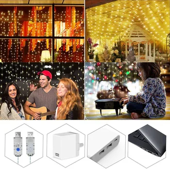 3M LED lumini de basm USB Ghirlandă perdea de lumini șir de Aniversare de Nunta Petrecere de Craciun Decoratiuni Dormitor Casa de Vacanță de iluminat