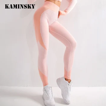 Kaminsky Nou Fără Sudură Jambiere Talie Mare Push-Up Pantaloni Lungi Sală De Fitness Jeggings Execută Antrenament Jambiere Pentru Femei Haine