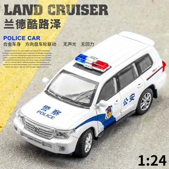Diecast 1:24 De Simulare Mare De Toyota Land Cruiser Politici Masina Aliaj Vehicul Model De Masina De Jucarie Pentru Copii Cadouri Roti Poate Fi Transformat
