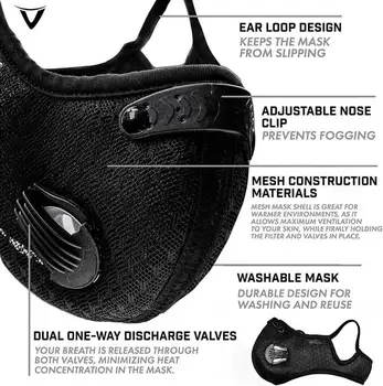 Craniu de Imprimare Masca de Respirație Filtru de vînt Și să Păstreze Cald Masca de Sport în aer liber Masca