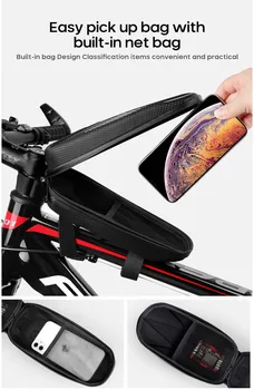 Bicicleta Geanta Sac De Biciclete Mountain Bike Fața Fascicul De Sac Tub Pachetului De Telefon Rezistent La Apa Sac De Șa Sac Sac De Echipament De Echitatie