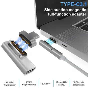 C USB Adaptor Magnetic 20Pins Magnetic A C USB 3.1 4K Vedio Converter 86W PD Încărcare Rapidă Pentru Mac Book Pro15 13 Xiaomi, Huawei