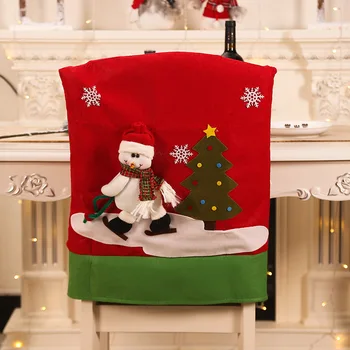 Crăciun 2020 Navidad Scaun De Acoperire Xmas Elan Moș Crăciun, Om De Zăpadă Loc De Luat Masa Decor De Desene Animate Scaun De Acoperire Decor De Crăciun