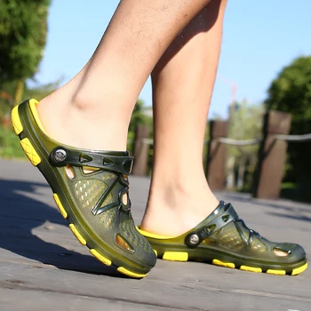 Sandale bărbați 2018 Nou Stil de Vara Barbati Pantofi de Plaja Gol Papuci de casă Gaura Respirabil Flip Flops Non alunecare Sandale Barbati Saboți Afara