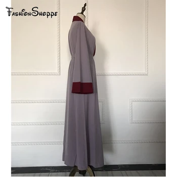 Dubai Stil De Față Deschide Musulman Kimono Cu Maneci Abaya Caftan Rochii Islamic Indian Haine Pentru Femei Jilbab-Ul Maxi Halat De Ramadan D332
