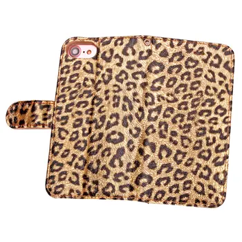 4.7 inch Sexy Femei Leopard de Imprimare Portofel pentru Apple iPhone 7 Caz Huse Flip TPU Cazuri de Piele Negru Capacul suportului iPhone7 (4.7)