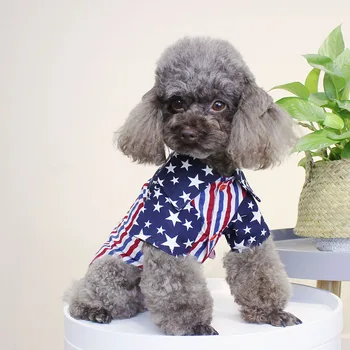 Bumbac Star Stripe Shirt Pentru animale de Companie Animale Mici Valori În Vânzare Câine Haină de Accesorii S M L XL Ieftin Cat de Îmbrăcăminte Roșu Albastru de Produse