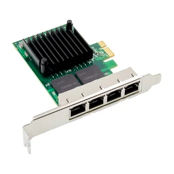 4 port RJ45 Cip Intel I350AM4 PCI Express 1X Quad Port Gigabit Ethernet lAN adapter card PCIE X1 Lan Adaptor placa de Retea