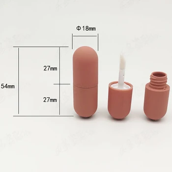 Portabil Mini Profesionale Capsulă Tub Luciu De Buze Tub Transparent Red Lip Glaze Tub În Formă De Inimă Sticla Returnabile Instrument