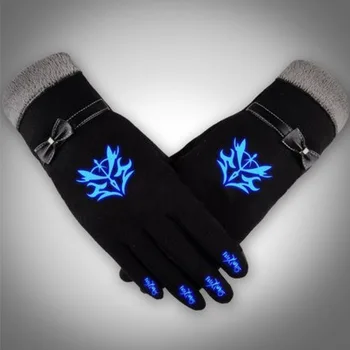 Anime Fate/Zero Cosplay Mănușă De Toamnă Iarnă Ține De Cald Noctilucent Negru Deget Plin Manusi Unisex Accesorii Handwear Costum