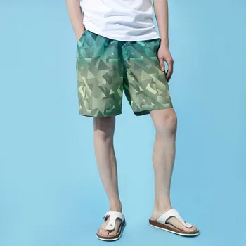 Youpin Bărbați gradient imprimate pantaloni de plajă moda uscare Rapidă modificări de culoare de imprimare Casual pantaloni scurți respirabil