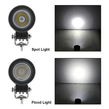 LEEPEE LED Lumina de Lucru 10W 2 Inch LED Motocicleta Reflector de Lumină de Inundații Motocicleta Far ATV 4WD, AWD 4X4 Off-Road de Conducere Lampa