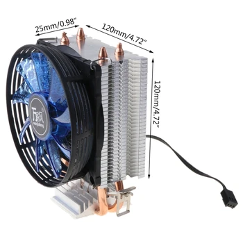 CPU Cooler Master 2 Cupru Pur Caldura-tevi Ventilator cu Lumina Albastra Sistem de Răcire cu Ventilatoare PWM