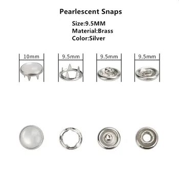 50sets(4buc 1set) 9.5/11mm Așchie de Metal Pearl Penis Snap Butoane Apăsați Știfturi de Fixare Copilul Romper Catarama Buton pentru a Coase Haine