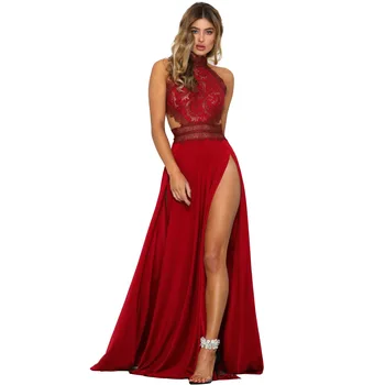 Femeii Dantela Sexy Vara Boho Dress 2020 Nouă Tendință Petrecere De Seara Dulce De Moda De Talie Mare Split Îmbrăcăminte