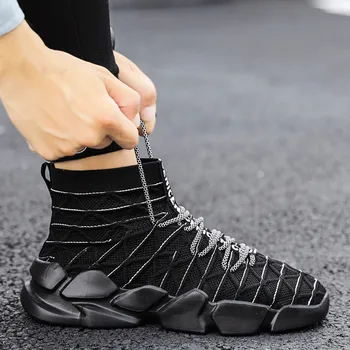 De mare de Moda de Top Mens Dantela-up Pantofi de Înaltă calitate de Moda Ușor Respirabil Rezistent la Uzura Pantofi Zapatillas Barbati Pantofi Casual