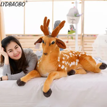 LYDBAOBO 1 BUC Gigant Minunat de Simulare Animal Jucărie de Pluș Moale Perna Cerb Papusa Drăguț Girafa Copii Ziua de nastere Cadou de Crăciun