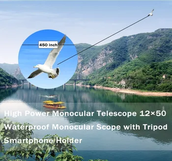 TOKOHANSUN 40x60 zoom Telescop Monocular cu unghi Larg Lupa Telescop Cu telefonul Mobil Obiectiv Capac de Praf Busola pentru iPhone 8