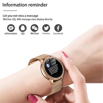 LIGE Doamnelor Ceas Inteligent Femei Tensiunii Arteriale Monitor de Ritm Cardiac Fitness tracker Sport Band Inteligent ceas cu Alarmă memento Smartwatch