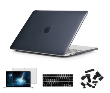 4in1 Mat Cauciucat Hard Caz Capacul Set de Piele Pentru Apple Macbook Pro/Air/Retina 11 12 13 15