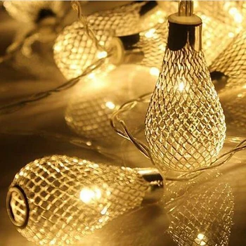 20led Baterii LED lumini Șir de Metal Picurare Lumini de Crăciun zână ghirlanda Nunta Dormitor Festivalul de Decor Petrecere