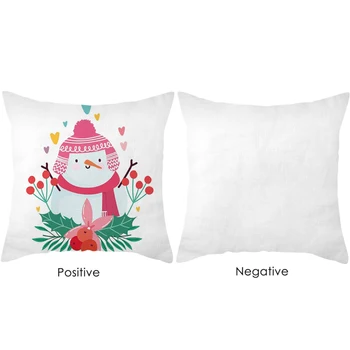 Nanacoba Perne Capac Home Decor An Nou Fericit Crăciun Pernă Albastru Arunca Pillowcover pentru Perna de pe Canapea Acoperi 45x45cm