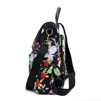 Scoala Rucsac de Călătorie pentru Femei Casual Nailon Daypack Rezistent la Apă Genți de Laptop doamnelor Floral Vintage Drumeții Rucsaci Saci