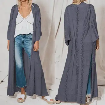 Celmia Femei Camasi Lungi Kimono Cardigan 2021 Moda Snake Print Cu Maneca Lunga Bluze Casual Split Liber De Epocă Topuri Plus Dimensiune