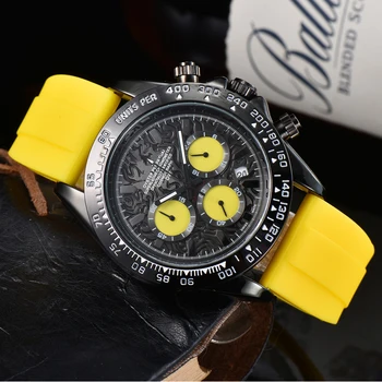 Moda Barbati Ceas Brand de Top de Lux LEI Cronograf Sport Impermeabil Mens Ceasuri Silicon Automat Data Militare Ceas de mână