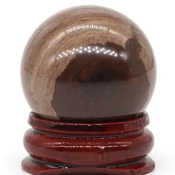 Ciocolată naturală Jasper Mingea Minerale de Cuarț Sfera Masaj manual glob de Cristal de Vindecare Feng Shui Acasă Decor Accesoriu 30mm