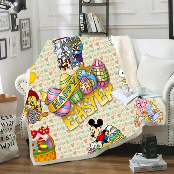 Disney Minnie Mickey Mouse pătură Cadouri pentru Copii Pătură de Pluș Aruncați o Canapea extensibilă Coperta Single Twin lenjerie de Pat pentru Fete Baieti Copii