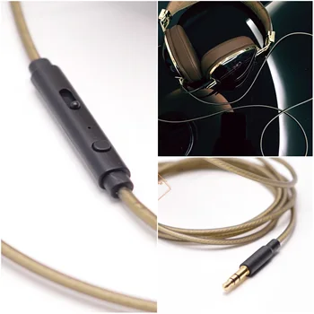 Upgrade-Cablu OFC Farfurie de Argint Sârmă Pentru Skullcandy AVIATOR Concasor HESH 2 knock-out pentru Căști de 3.5 mm La 3.5 mm Audio Microfon