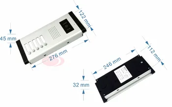 SUNFLOWERVDP Interfon Pentru Video Interfon Interfon 5 unități Cu Rfid Debloca Blocare Electronic Camera CCD Sonerie, interfon Kit