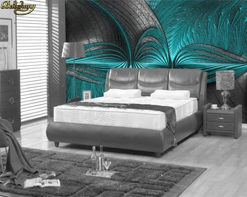 Beibehang Camera de zi Dormitor Tapet 3D Moderne Turcoaz Verde de Perete Personalizate Foto Tapet tapete Murale decor acasă