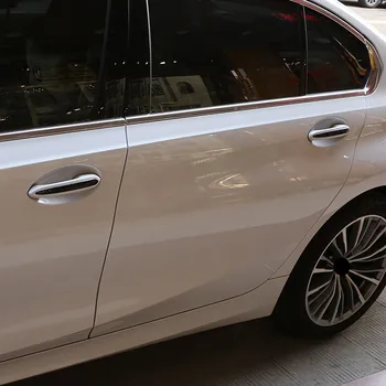 Fibra de Carbon de Culoare Mânerului Exterior al Portierei Paiete Decor Acoperi Autocolante Trim 4 buc Pentru BMW Seria 5 G30 G38 perioada 2018-2019 ABS