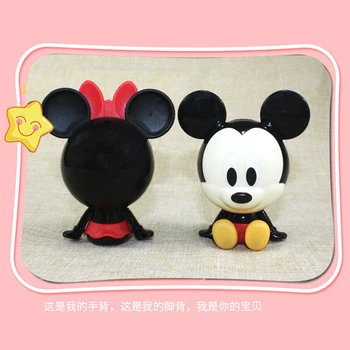 2 buc Q Versiune Mickey Mouse Minnie Figura Anime Disney Model de Tort de Decorare Jucării Drăguț Ornamente Cadou pentru Ziua de naștere pentru Copii