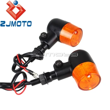 ZJMOTO LED semnalizatoare Motocicleta Ochelari de girație 10mm Rândul său, Luminile de Semnalizare Pentru Honda, Kawasaki, Yamaha, Suzuki