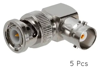 5pcs în formă de L BNC Male Unghi Drept la Femeie Coaxial Cablu Coaxial Adaptor Conector