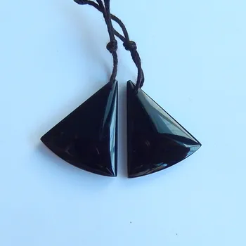 Pietre pretioase Naturale Labradorit Cu obsidian piatra Intarsii Femeie de Moda Cercei,Cadou de Ziua de nastere,Populare Bijuterii,26x23x6mm,8.1 g