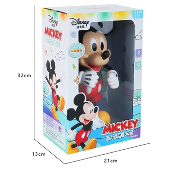 28cm Autentic Disney Mickey Electric Robot Dans Dans Mickey Mouse cu Muzica de Iluminat Figura de Acțiune de Educație Timpurie Jucărie Fierbinte